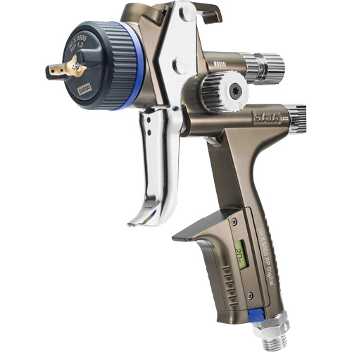 Pistolet de peinture de premi&egrave;re qualit&eacute; pour peinture automobile avec psi num&eacute;rique X5500 RP 1,3 O RPS D, Entr&eacute;e d'air 1/4" NPT, 10,24 pi³/min, Capacit&eacute; 0,6 L/0,9 L, 0,17 psi Quali-T-Solutions