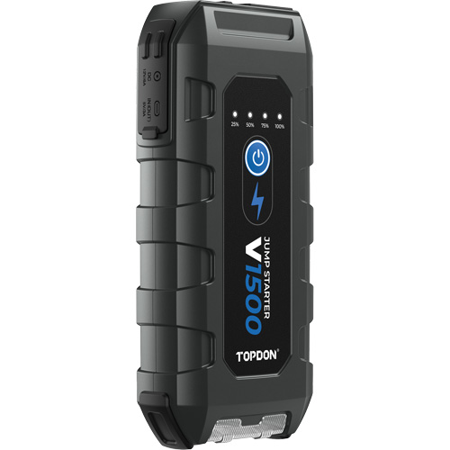 D&eacute;marreur d'appoint, survolteur, banque d'alimentation et lampe de poche V1500 Quali-T-Solutions