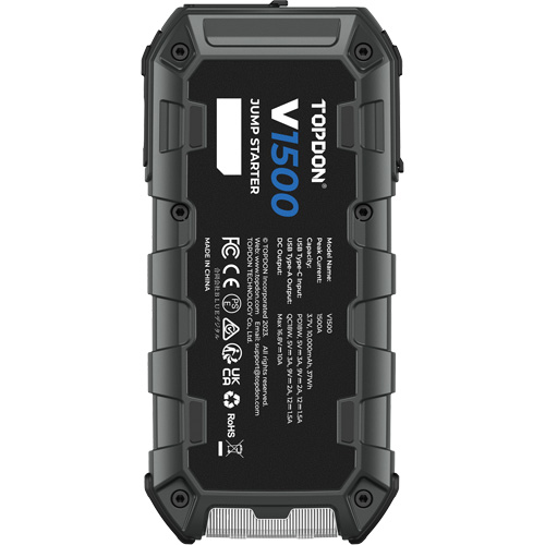 D&eacute;marreur d'appoint, survolteur, banque d'alimentation et lampe de poche V1500 Quali-T-Solutions