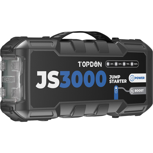 Survolteur, banque d'alimentation et lampe de poche JumpSurge3000 Quali-T-Solutions