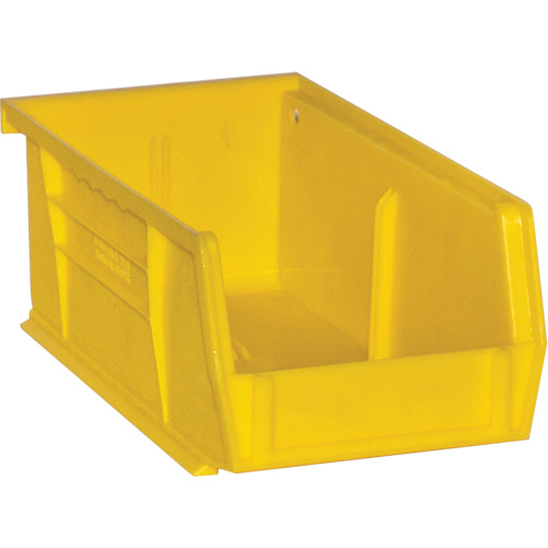 Hook-On Bins, 4" W x 3" H x 7" D, Yellow, 10 lbs. Capacity Quali-T-Solutions