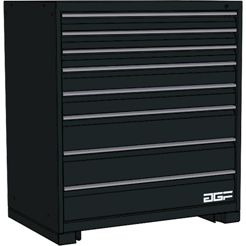 Armoire &agrave; tiroirs modulaire, 8 tiroirs, 60" la x 24" p x 40" h, Noir Quali-T-Solutions