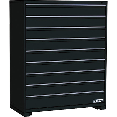 Armoire &agrave; tiroirs modulaire, 9 tiroirs, 36" la x 28" p x 60" h, Noir Quali-T-Solutions