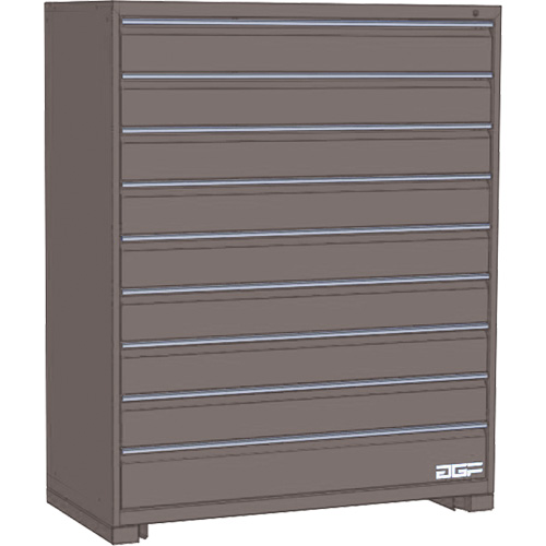 Armoire &agrave; tiroirs modulaire, 9 tiroirs, 48" la x 24" p x 60" h, Gris Quali-T-Solutions