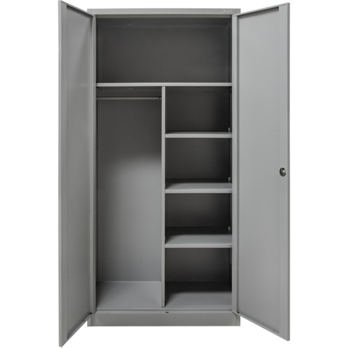 Combination Storage Cabinet, 36" W x 18" D x 72" H, Grey Quali-T-Solutions