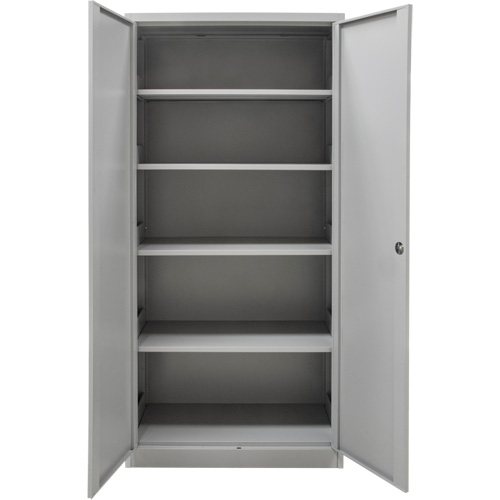 Armoires de rangement Hi-Boy, Acier, 4 Tablettes, 72" h x 36" la x 18" P, Gris Quali-T-Solutions