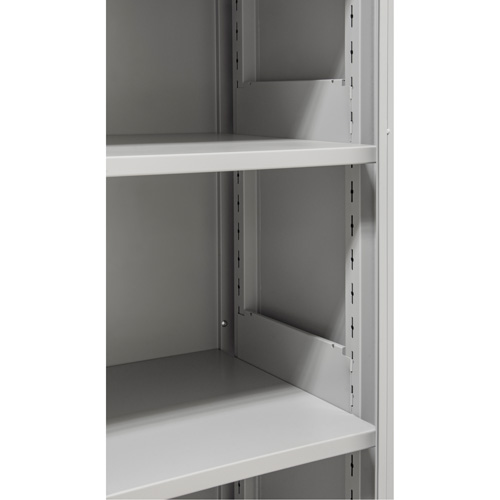 Armoires de rangement Hi-Boy, Acier, 4 Tablettes, 72" h x 36" la x 18" P, Gris Quali-T-Solutions