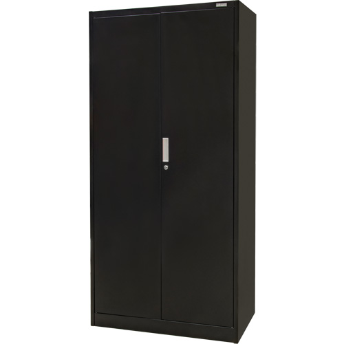 Armoire de rangement Hi-Boy, Acier, 4 Tablettes, 72" h x 36" la x 18" P, Noir Quali-T-Solutions