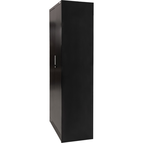 Armoire de rangement Hi-Boy, Acier, 4 Tablettes, 72" h x 36" la x 18" P, Noir Quali-T-Solutions