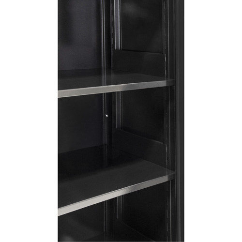 Armoire de rangement Hi-Boy, Acier, 4 Tablettes, 72" h x 36" la x 18" P, Noir Quali-T-Solutions