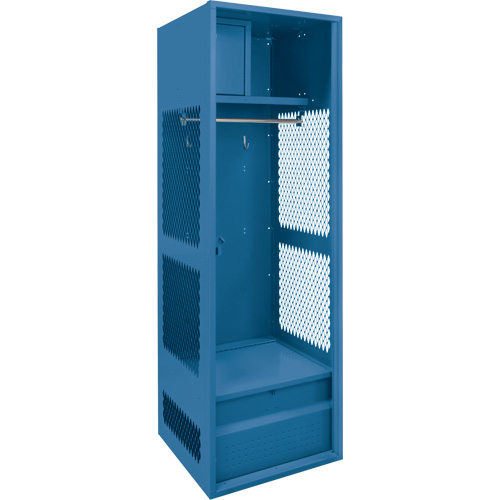 Casier pour &eacute;quipement, Acier, 24" la x 24" p x 72" h, Bleu fonc&eacute; Quali-T-Solutions