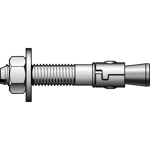 Boulon d'ancrage &agrave; gaine, Zingu&eacute;, 3/8" x 3" Quali-T-Solutions