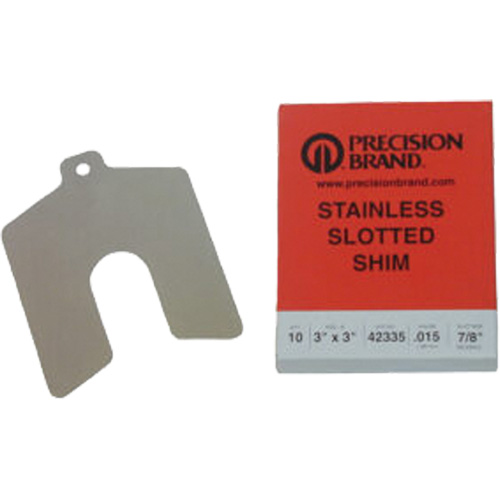 Slotted Shim Assortments, 5" L x 0.001"- 0.125" Thickness, 5" W, Stainless Steel Quali-T-Solutions