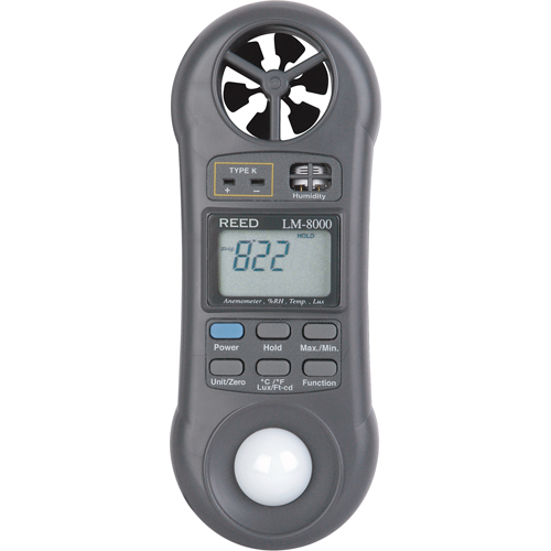 Thermo-an&eacute;mom&egrave;tre avec certificat de calibration, Sans enregistrement des donn&eacute;es, Gamme de v&eacute;locit&eacute; d'air de 0,2 - 30,0 m/sec Quali-T-Solutions