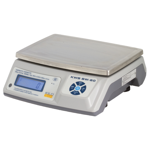 Electronic Digital Weighing Scales, 12 lbs. / 6 kg Cap., 0.002 kg/2 g/0.005 lbs./0.1 oz. Graduations Quali-T-Solutions