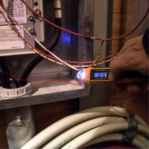 Testeur de tension sans contact avec thermom&egrave;tre &agrave; infrarouge Quali-T-Solutions