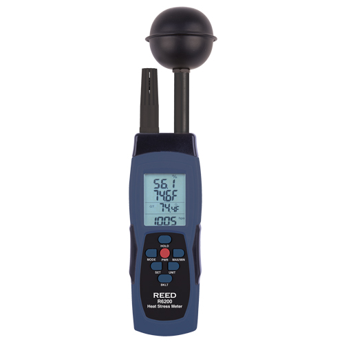 Compteur de contrainte thermique au thermom&egrave;tre-globe mouill&eacute; (WBGT) Quali-T-Solutions