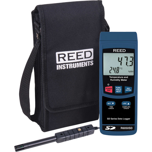 Thermo-hygrom&egrave;tre avec enregistreur de donn&eacute;es, 5% - 95% HR, 32° - 122° F (0° - 50°C) Quali-T-Solutions