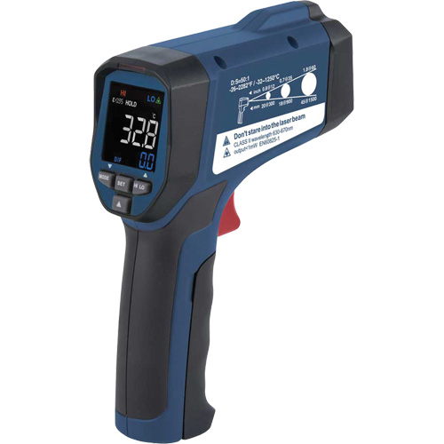 Thermom&egrave;tre &agrave; infrarouge, -26°- 2282° F (-32° - 1250° C), 50:1, &eacute;missivit&eacute; Ajustable Quali-T-Solutions