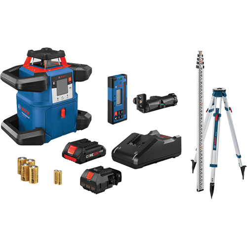 Ensemble laser rotatif horizontal auto-nivelant connect&eacute; Revolve4000, 4000' (1219,2 m), 635 N.m Quali-T-Solutions