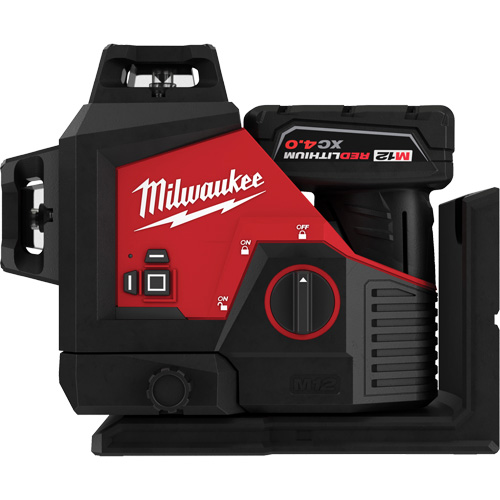 M12 360-Degree 3-Plane Cordless Laser Kit, 125' (38.1 m), 530 Nm Quali-T-Solutions