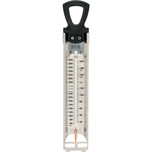 Thermom&egrave;tre &agrave; friture/ bonbons haut de gamme, Contact, Num&eacute;rique, 60-400°F (20-200°C) Quali-T-Solutions
