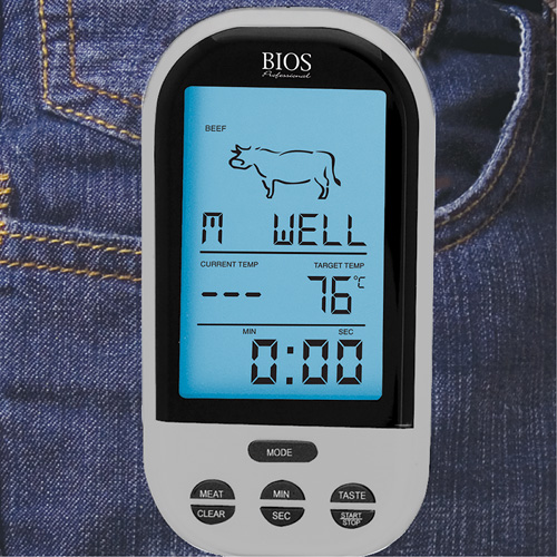 Wireless Meat & Poultry Thermometer, Contact, Digital, 32-482°F (0-250°C) Quali-T-Solutions
