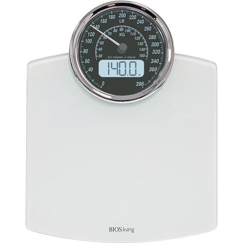 Digital Analog Scale, 396 lbs. Cap., 100 g / 0.2 lbs. Graduations Quali-T-Solutions