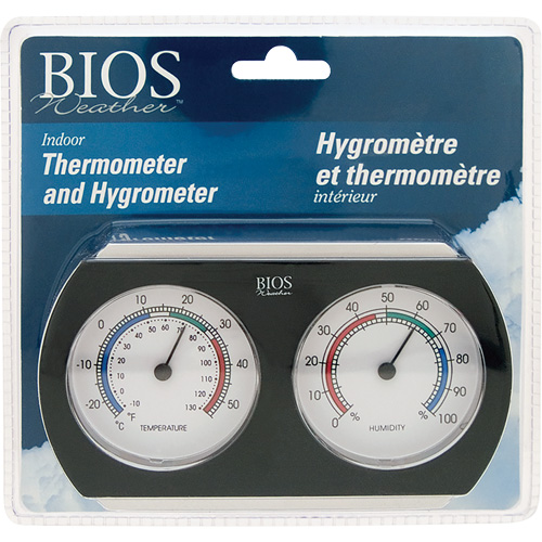 Indoor Thermometer/Hygrometer, 10°- 130° F ( -25° - 55° C ) Quali-T-Solutions