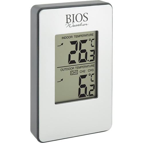 Thermom&egrave;tre sans fil int&eacute;rieur/ext&eacute;rieur, Sans contact, Analogique, 31-158°F (-35-70°C) Quali-T-Solutions