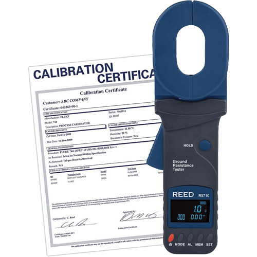 Testeur de r&eacute;sistance de terre &agrave; pince avec certificat de calibration Quali-T-Solutions