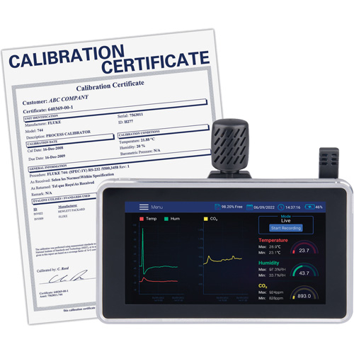 Indoor Air Quality Meter with Desktop/Wall Mount & Calibration Certificate Quali-T-Solutions