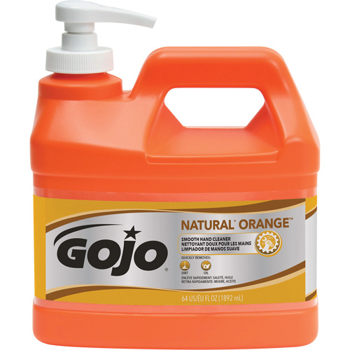 Nettoyant &agrave; mains Natural Orange, Cr&egrave;me, 1,89 L, Bouteille &agrave; pompe, Agrumes/Orange Quali-T-Solutions