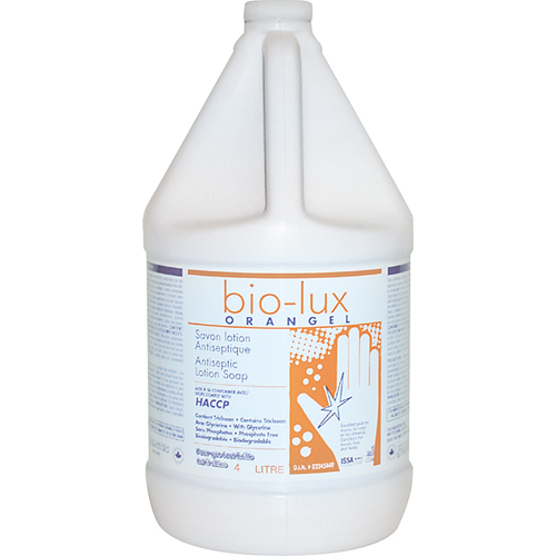 Savon liquide antimicrobien Orangel Bio-Lux , Liquide, 4 L, Parfum&eacute; Quali-T-Solutions