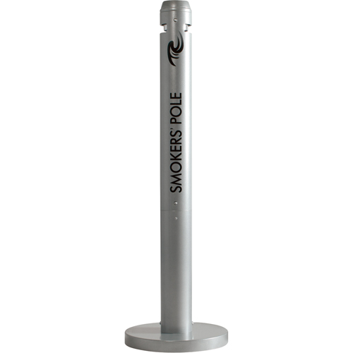 Cendriers Smokers' Pole, Sur pied, Aluminium, Hauteur 41" Quali-T-Solutions