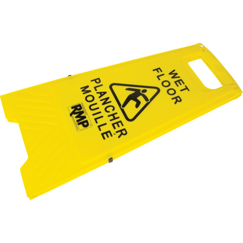 Panneau d'avertissement "Plancher mouill&eacute;", Bilingue avec pictogramme Quali-T-Solutions