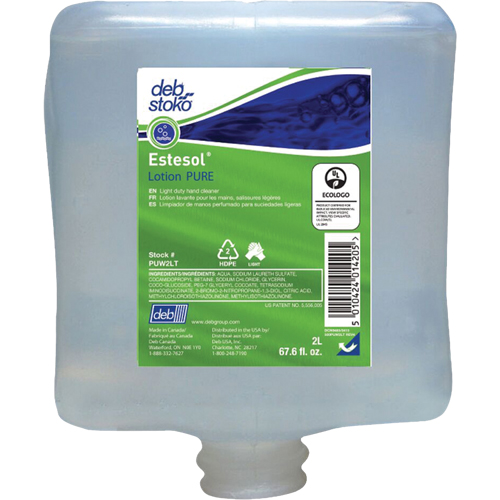 Nettoyant l&eacute;ger et pure pour les mains Estesol, Cr&egrave;me, 2 L, Recharge, Fraîcheur Quali-T-Solutions