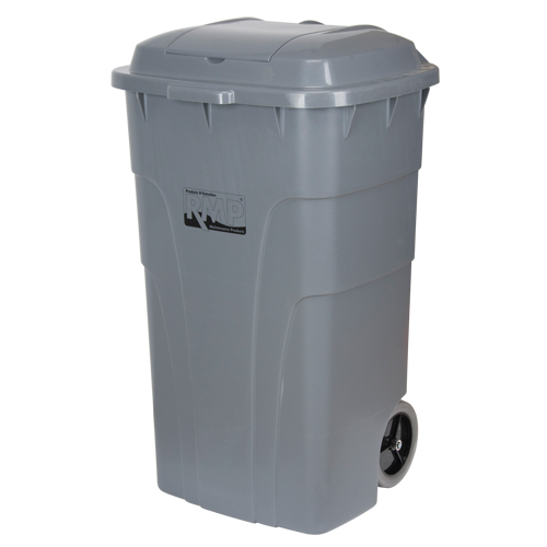 Bac d'ordures roulant, Poly&eacute;thyl&egrave;ne, 65 gal. US Quali-T-Solutions