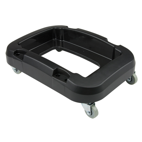 Recycling & Waste Receptacle Dolly, Polypropylene, Black, Fits: 17-1/4" x 12-1/2" Quali-T-Solutions