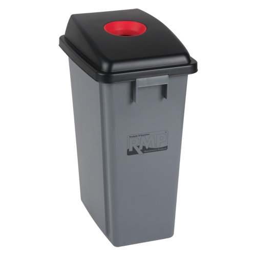 Bac &agrave; d&eacute;chets et de recyclage avec couvercle de classification, Plastique, 16 gal. US Quali-T-Solutions