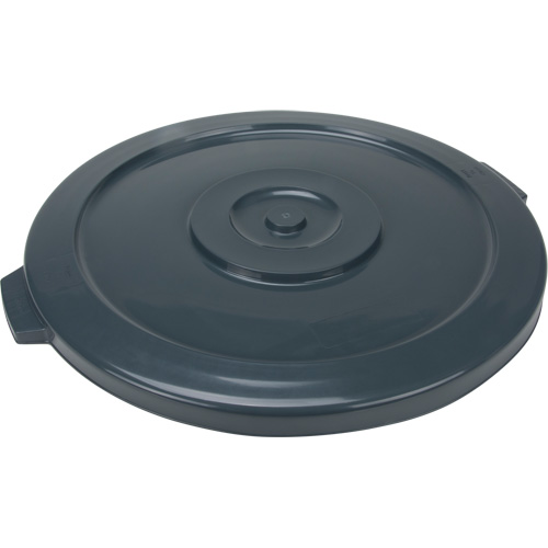 Couvercle pour contenant &agrave; d&eacute;chets, Couvercle plat, Plastique/Poly&eacute;thyl&egrave;ne, Convient aux contenants 24" dia. Quali-T-Solutions