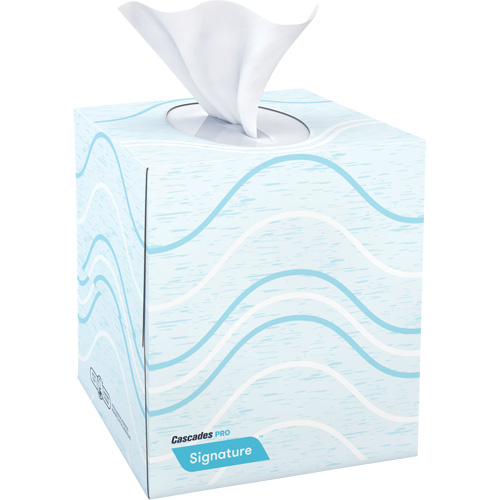 Pro Signature Facial Tissue, 2 Ply, 8" L x 8" W, 90 Sheets/Box Quali-T-Solutions