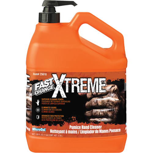 Xtreme Professional Grade Hand Cleaner, Pumice, 3.78 L, Pump Bottle, Orange Quali-T-Solutions