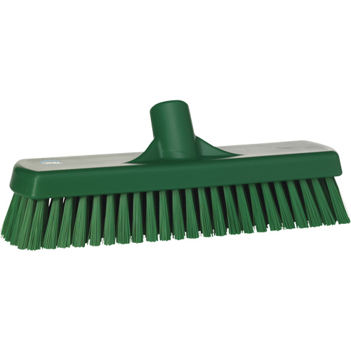 Brosse &agrave; r&eacute;curer pour planchers et murs, Crins Ferme, 12", Polyester, Vert Quali-T-Solutions