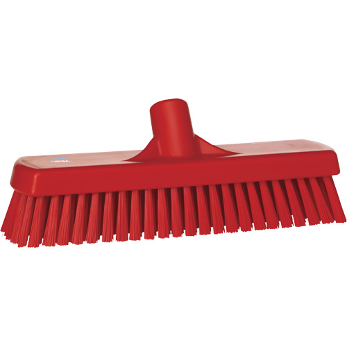 Brosse &agrave; r&eacute;curer pour planchers et murs, Crins Ferme, 12", Polyester, Rouge Quali-T-Solutions