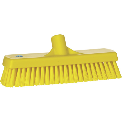 Brosse &agrave; r&eacute;curer pour planchers et murs, Crins Ferme, 12", Polyester, Jaune Quali-T-Solutions