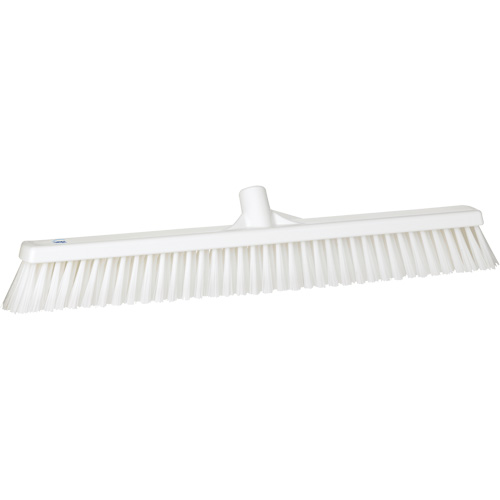 Balai-brosse &agrave; soies combin&eacute;es, Crins Cors&eacute;/Fin, 24", Polyester, Blanc Quali-T-Solutions