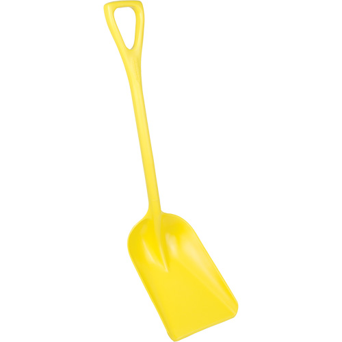 One-Piece Hygienic Shovel, 10" x 6" Blade, 37-1/2" Length, Plastic, Yellow Quali-T-Solutions
