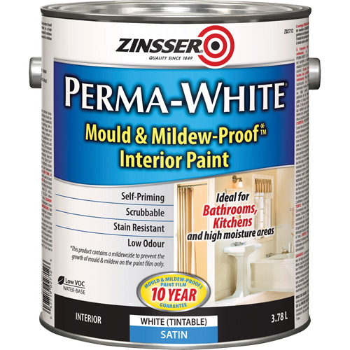 Peinture int&eacute;rieure Mold & Mildew-Proof Perma-White, 3,78 L, Gallon, Blanc Quali-T-Solutions