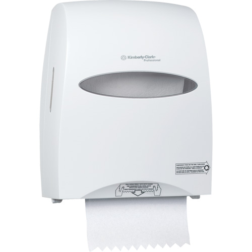 Distributeur de serviettes en rouleaux durs Sanitouch, Manuel/Sans contact, 12,63" la x 10,2" p x 16,13" h Quali-T-Solutions